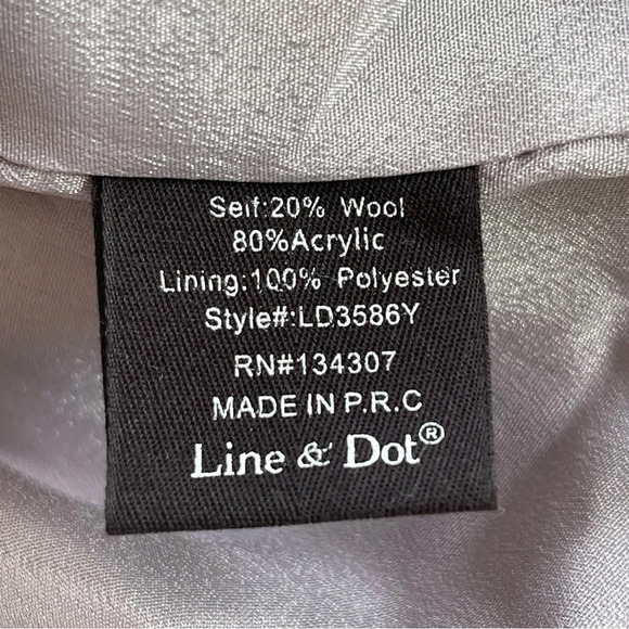 Anthropologie Frontier Plaid short Dress pockets Line & Dot Wool Blend Shift M - Picture 9 of 11